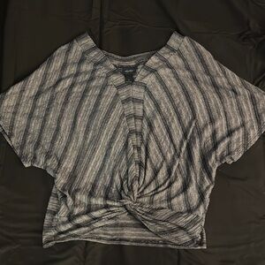 Striped Gray Women's Top